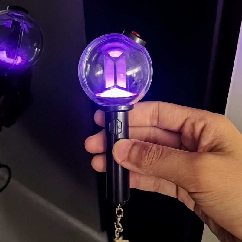 Bts Mini Light Stick Keychain, Fourth Generation Light Stick Glowing Pendant, Same Style as Merchandise