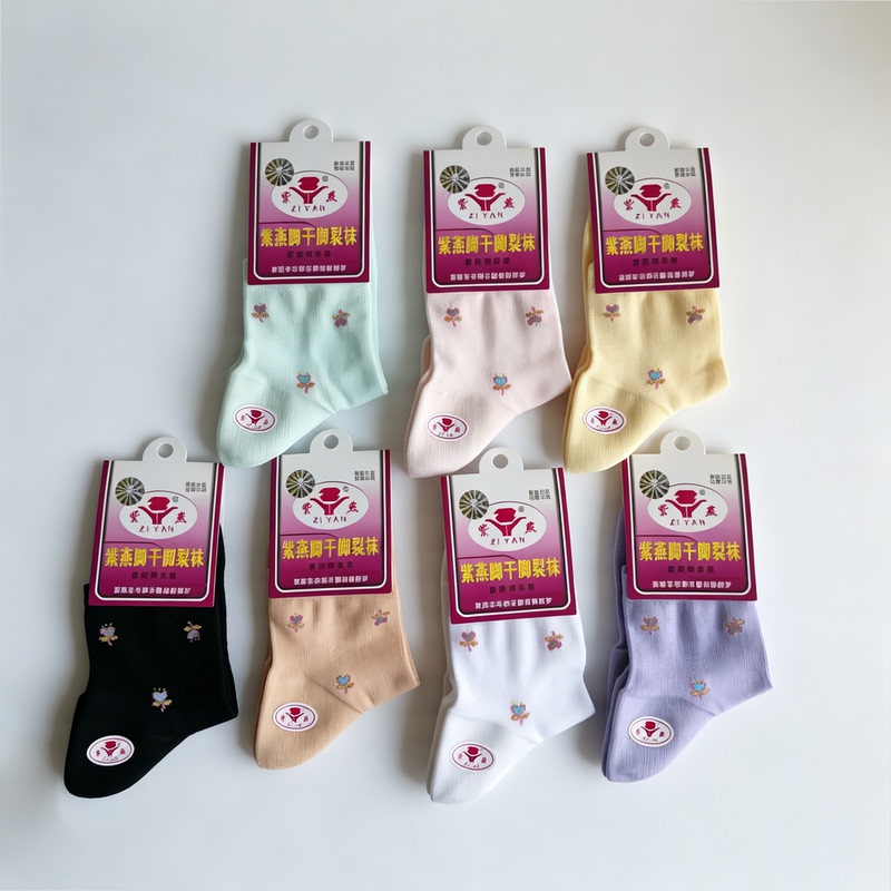 Ziyan Brand Anti-Cracked Foot Socks, Anti-Cracked Foot Health Socks, Women's Heel Type, Thin Cotton, Summer Style, Solid Color Ziyan Brand Anti-Cracked Foot Socks, Anti-Cracked Foot Health Socks, Women's Heel Type, Thin Cotton, Summer Style, Solid Color