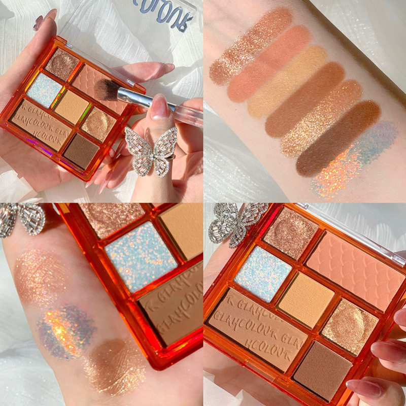 Li Jiaqi recommends seven-color eyeshadow palette ins super-fire makeup blush highlighter for beginners multi-functional