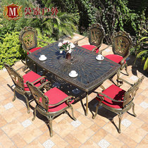 Mojia outdoor cast aluminum table and chair courtyard outdoor leisure furniture Iron five-piece combination outdoor garden table and chair