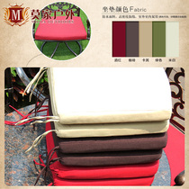 Outdoor cast aluminum European style Chinese rattan chair plastic wood furniture High sponge padded cushion table and chair cushion solid color waterproof