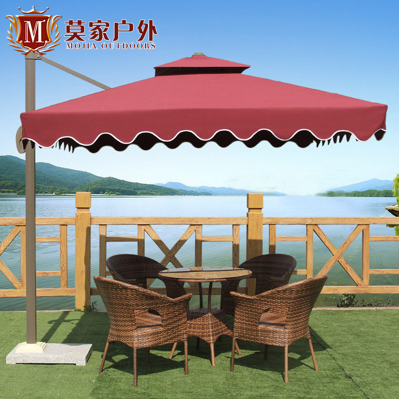 Outdoor beach umbrella Courtyard Beach Umbrellas Outdoor Folding Large Number Active Advertising Umbrella Balcony Casual Square Roman Umbrella
