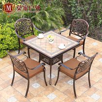 Mojia Villa courtyard outdoor table and chair roof terrace garden outdoor furniture yard balcony leisure cast aluminum table