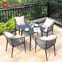 Mojia outdoor garden balcony Nordic simple leisure dining table and chair combination outdoor terrace outside table courtyard table and chair