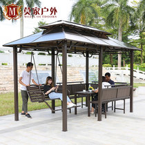 Outdoor Pavilion Courtyard Canopy Canopy table and chair swing assembly Sunshine Garden mobile terrace steel structure iron pavilion