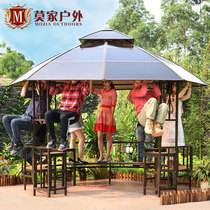 Outdoor Courtyard Pavilion anticorrosive wood Wood simple assembly villa roof outdoor garden round Pavilion