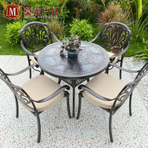Outdoor tables and chairs cast aluminum courtyard garden leisure iron outdoor outdoor open air balcony terrace European Villa furniture