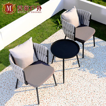 Outdoor tables and chairs Leisure Nordic ins Woven Villa Sunshine Room Courtyard Garden Terrace Rattan Outdoor Table and Chair