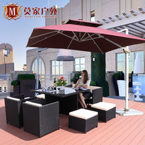  Balcony table and chair rattan chair five-piece combination Terrace courtyard Outdoor hotel leisure creative furniture Outdoor table and chair