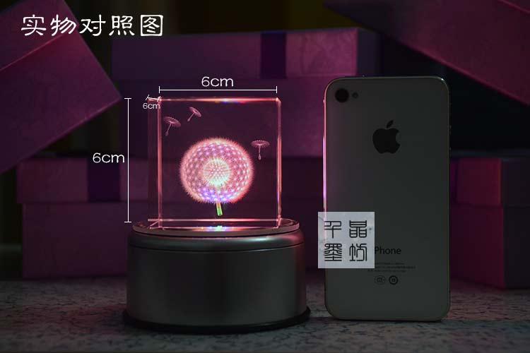 Mẫu hoa bồ công anh mừng sinh nhật 3D món quà pha lê trang trí để gửi giáo viên nam nữ bạn bè vợ bạn cùng lớp bạn gái decor nhà