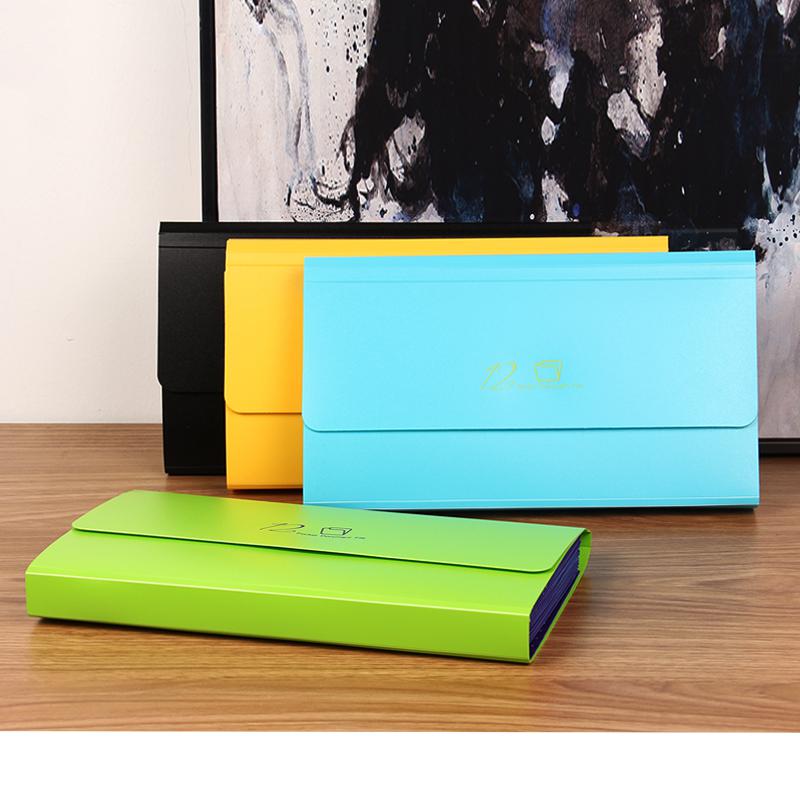 Multi-Position Bag Multilayer Bill Bag Small Containing Bill Clip 12 Lattice Folder A6 Receipt Clip Affair Information Clip