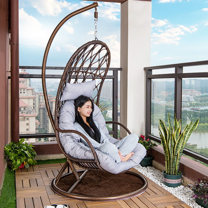 Sloth hanging basket rattan chair Rattan Rocking Chair Home single hanging chair Indoor Outdoor Leisure Balcony Cradle Chair