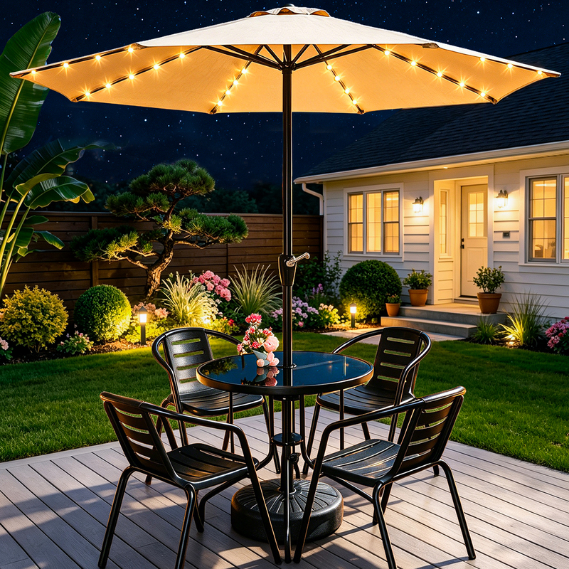 Outdoor Durable Sun Umbrella Table and Chair Set with Umbrella, Courtyard Parasol, Garden Central Column Leisure Open-Air Stall Outdoor Durable Sun Umbrella Table and Chair Set with Umbrella, Courtyard Parasol, Garden Central Column Leisure Open-Air Stall
