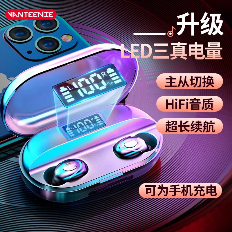 Awesome T2 Wireless Bluetooth Headphones Binaural Mini Invisible to Apply Oppo Huawei Xiaomi Apple Anjo