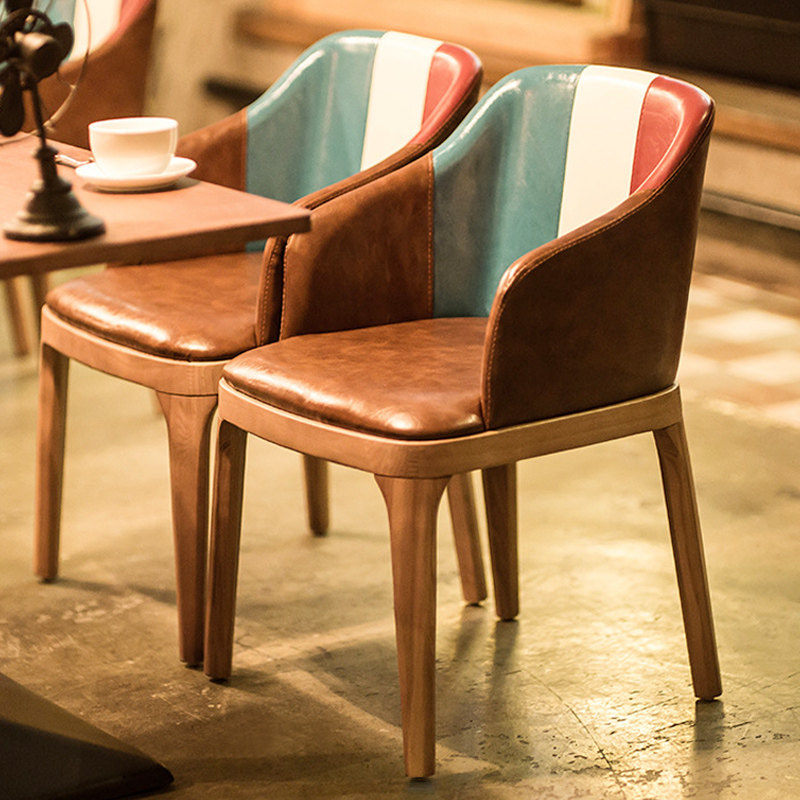 Solid wood themed restaurantWestern restaurantDining restaurantBarbecue grilled fishBarbecue hotpot restaurantTables and chairsCustomization