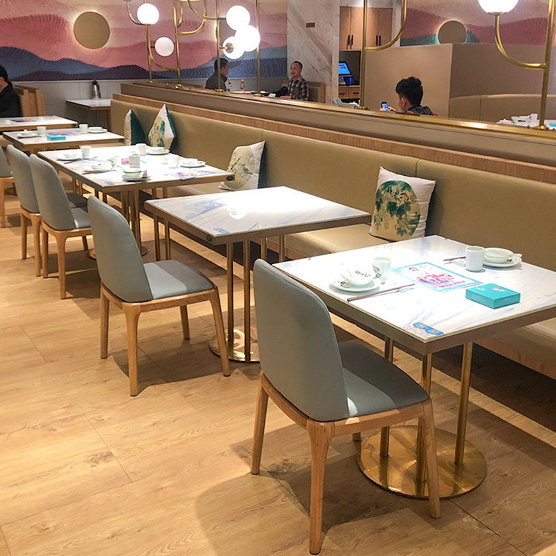 Internet celebrity ins restaurant tables and chairs hamburger shop dessert milk tea hot pot shop western food cafe wall card seat sofa