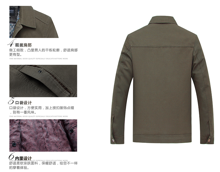 Áo khoác nam mùa xuân và mùa thu cotton trung niên nam mùa thu 40 tuổi trung niên 50 tuổi 2018 mới mùa thu áo vest nam đẹp