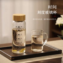 Heat Resistant Glass Cold Tea Bottle Tea Separation Cold Extraction Pot Summer Out Portable Cool Water Bottle Large Capacity Tea Water Cup