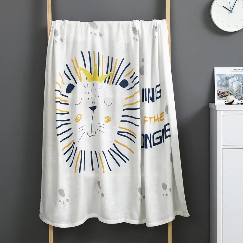 ins towel Baby gauze bath towel Summer thin baby bamboo cotton Children's summer cool blanket for spring and autumn newborns