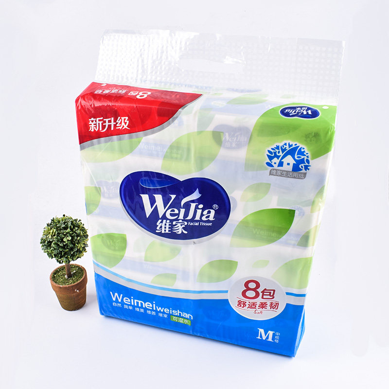 8 packs of economical household paper towels, toilet paper, toilet paper, wet water, household paper, toilet paper, pumping paper