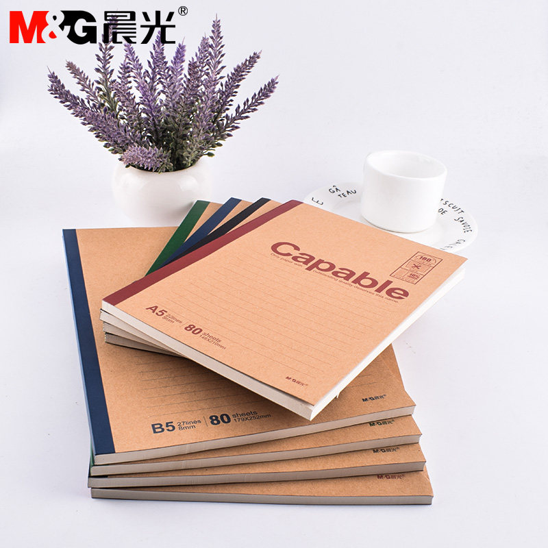 Morning Light Bull Leather Noodle Minimalist Wireless Bound Notebook Office Notebook Small Clear New School Student Notebooks
