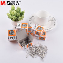 Morning light stationery ABS91696 silver color back shaped needle finance office with 3 Number of metal tunepin 5 small boxed