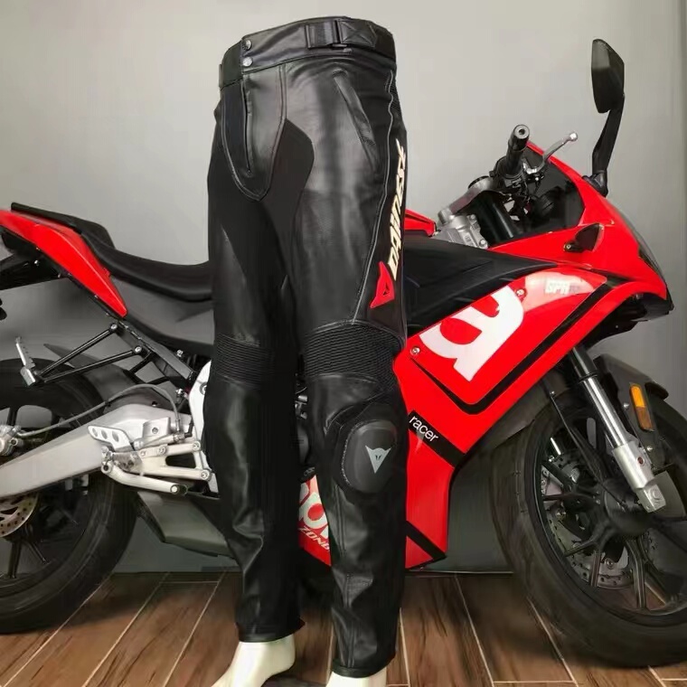 Dennis Summer Motorcycle Riding Pants Racing Bending-Resistant Heavy Motorcycle Anti-Fall Rider Leather Pants Breathable for All Seasons Unisex
