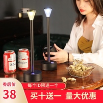 Rechargeable led bar lamp creative LED rechargeable table lamp restaurant Cafe personality decorative Candlestick night light