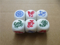 Fish Shrimp Crab dice Bronze Money Plinth Fish Shrimp Crab Chicken Dice Dumping 1 38 cm 1 4 cm 1 6 cm