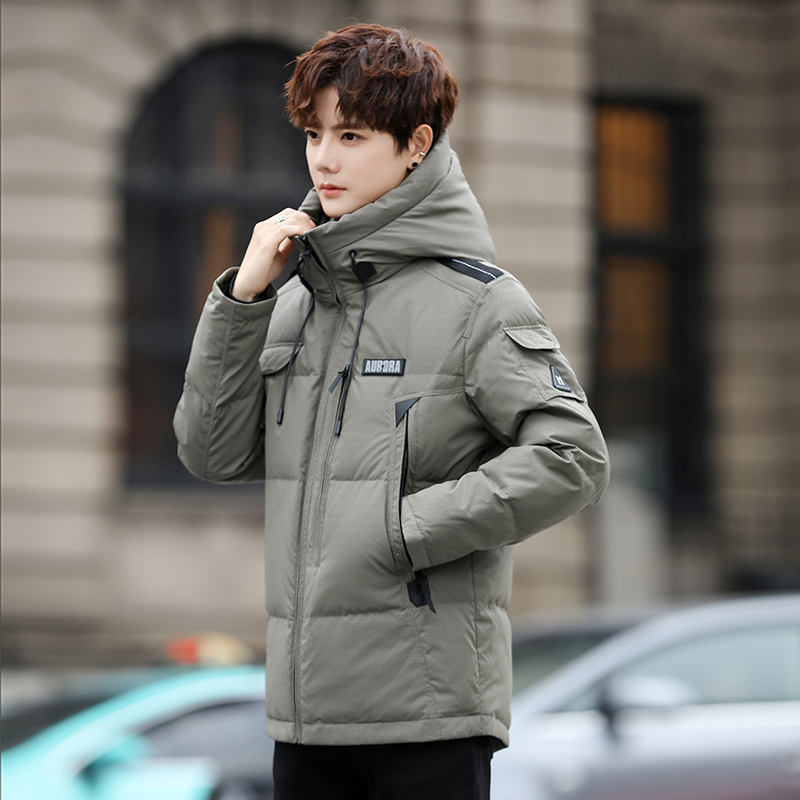 Winter New Men's Thickened 90% White Goose down Jacket, Men's Extreme Cold Weather Goose down Jacket with Removable Inner Liner