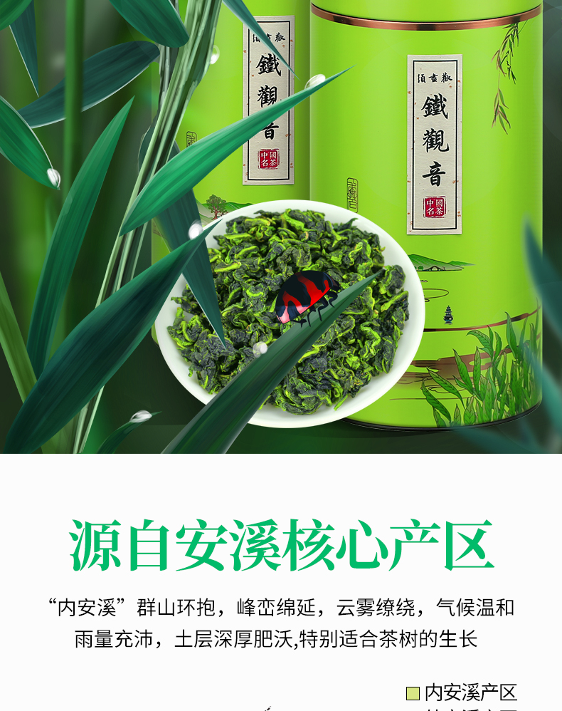 2罐500g铁观音乌龙茶叶礼盒装