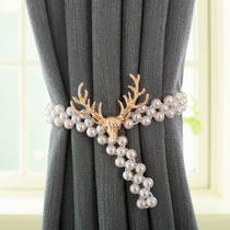 Nordic Style Elk Deer Curtain Buckle Strap Lace pair of ornaments bundled rope Creative modern minimalist strap Ribbon Strap