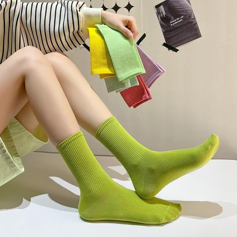 Colorful Socks for Men and Women, Spring and Summer, Pure Cotton, Dance, Basketball, Sweat-Absorbent, Mid-Calf Socks, Couple's Slouch Socks, Trendy Long Socks Colorful Socks for Men and Women, Spring and Summer, Pure Cotton, Dance, Basketball, Sweat-Absorbent, Mid-Calf Socks, Couple's Slouch Socks, Trendy Long Socks