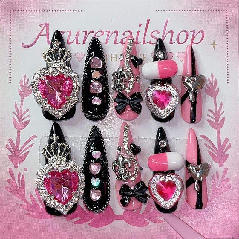 Children's Day Planet Japanese-Style Pink Rhinestone ins Heart-Shaped Rhinestone Pill Y2K Spicy Girl Detachable Wearable Handmade Nail Art Children's Day Planet Japanese-Style Pink Rhinestone ins Heart-Shaped Rhinestone Pill Y2K Spicy Girl Detachable Wearable Handmade Nail Art