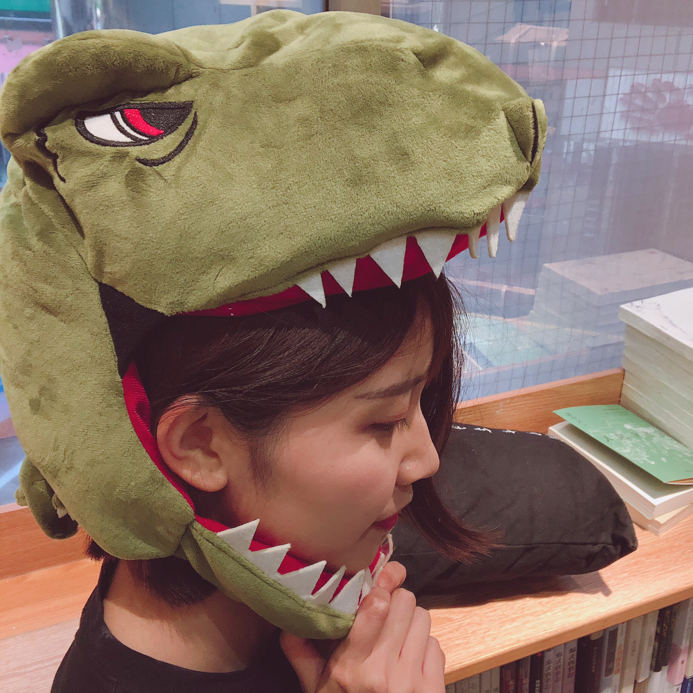 ins net red Sydney with the same dinosaur crocodile headgear vibrato photo props dinosaur hat selling cute animal headwear