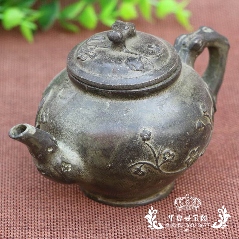 Ancient Play Antique Collection Antique Craftsmanship Gifts Swing Accessories Home Decoration Retro Bronzes make old kettle Plum handlebar teapot