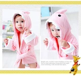 Детский мультяшный банный халат, хлопковое детское банное полотенце, в цветочек, 1-3 лет