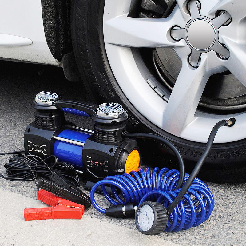 Jiasid Twin Cylinder 300W Cross-country Car With Cheering Pump High Power 12V On-board Inflator Pump High Pressure Inflator