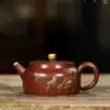 Zisha early first factory circulating pot Zhou Guizhen Handmade teapot Old pot Zhu Ni Da Hongpao De Zhong Painted Gold Pot