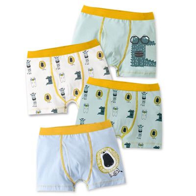 【4条】A类纯棉男童四角内裤