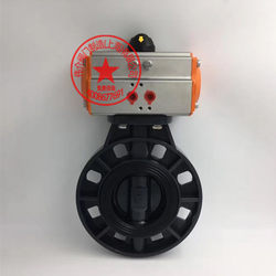 Shanghai Weijie Valve Manufacturing D671F-6UPVC 공압 플라스틱 버터플라이 밸브 DN80 부식 방지, 산 및 알칼리 방지 3인치