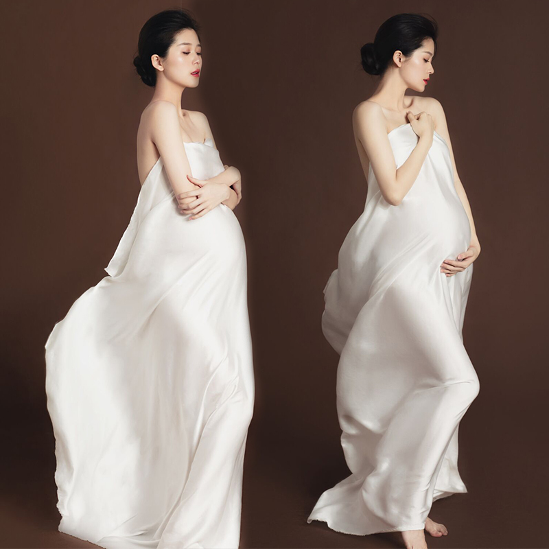 Maternity Photography Clothing, New Style Studio Photography, White High-End Maternity Photoshoot at Home