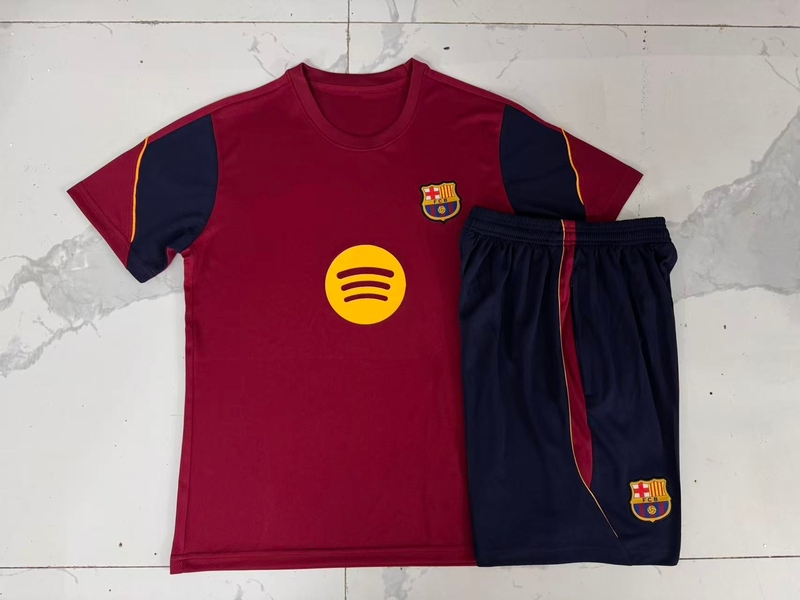 Barcelona Maroon Short-Sleeved Football Training Uniform Men's 2627 Quick-Drying Running Fitness Shorts Pocket Sports Team Uniform Barcelona Maroon Short-Sleeved Football Training Uniform Men's 2627 Quick-Drying Running Fitness Shorts Pocket Sports Team Uniform