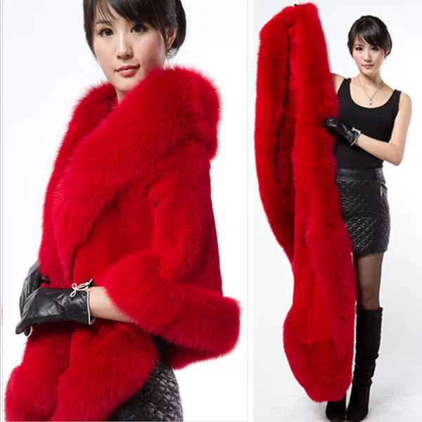 Chống theo mùa điều trị lông khăn choàng nữ 2017 mới mùa đông giả con cáo lông mink fur coat Hàn Quốc phiên bản của chiếc áo choàng