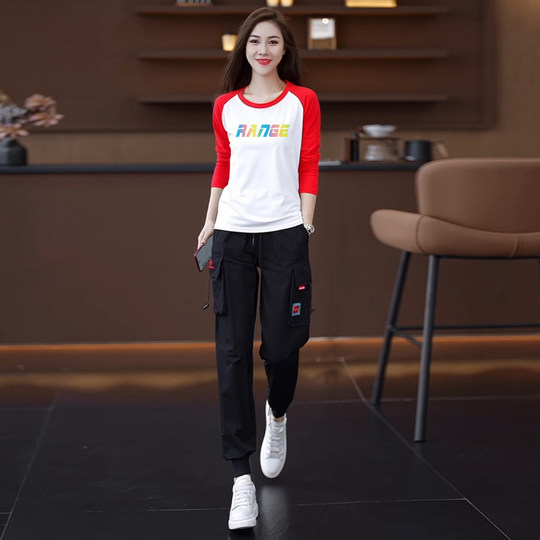 广场舞舞蹈练功服嘻哈街舞潮牌休闲运动套装爵士舞服装女表演出服