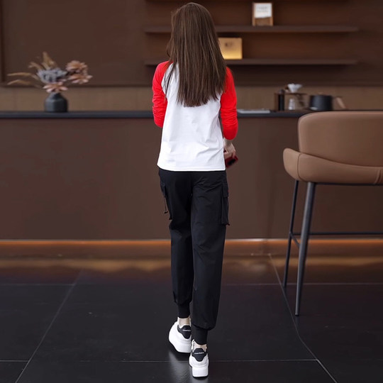 广场舞舞蹈练功服嘻哈街舞潮牌休闲运动套装爵士舞服装女表演出服