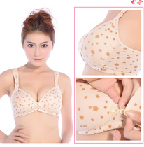 Feeding underwear front open buckle anti-sagging gathering lactation underwear cotton comfortable breast milk bra postpartum pregnancy model