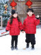 Boys' down Jacket Winter 2026 New Style Children's Thick Cotton Coat Cold-Proof Outerwear Girls' Red Festive New Year Outfit