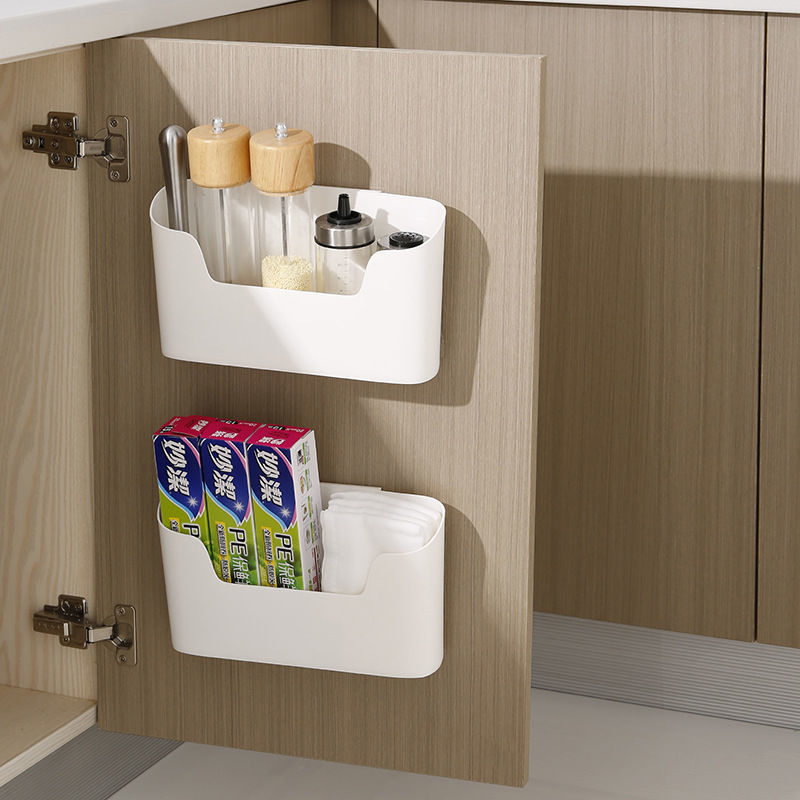 Multifunctional hanging shelf adhesive type wall-mounted storage case bathroom cosmetic miscellaneous finishing box cabinet door