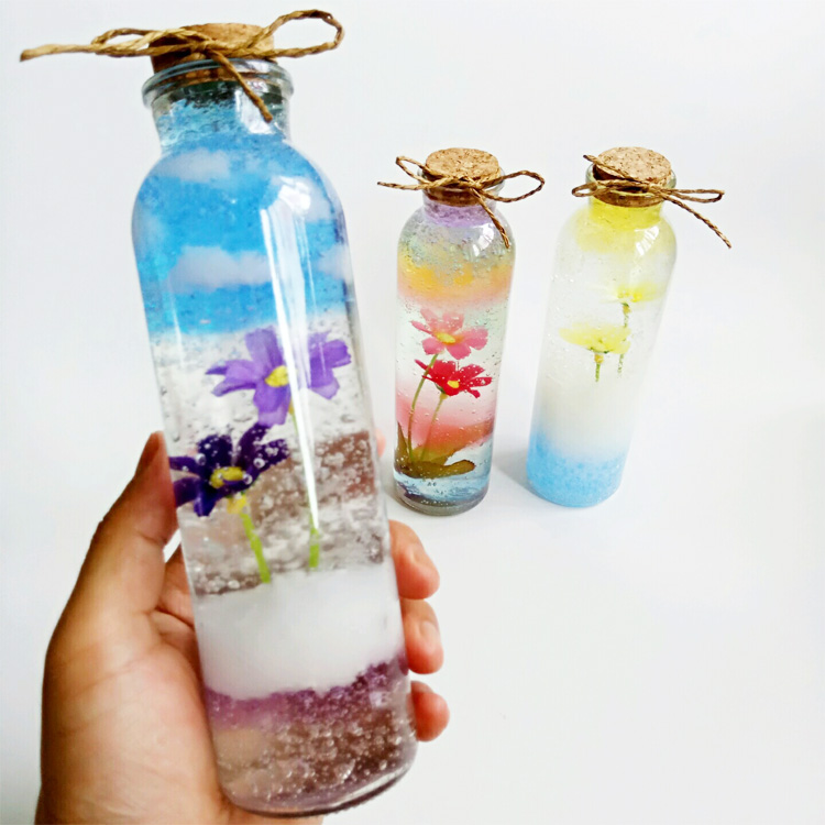 Liệu mô phỏng lụa hoa nhân tạo màu xanh đỏ vàng hoa cúc hoa cúc xanh nhảy chai cầu vồng tài liệu quảng cáo mới - Hoa nhân tạo / Cây / Trái cây cây giả treo tường